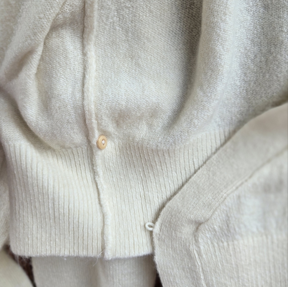 NWT Cream Wrap Sweater - Picture 2 of 6